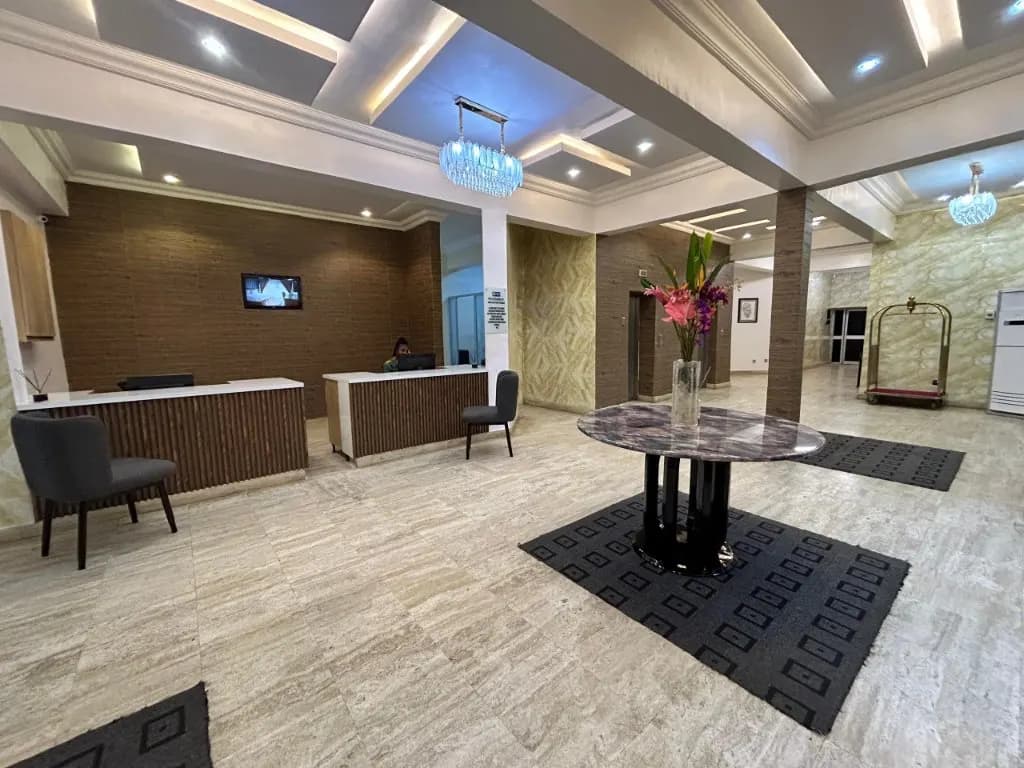 The reception desk