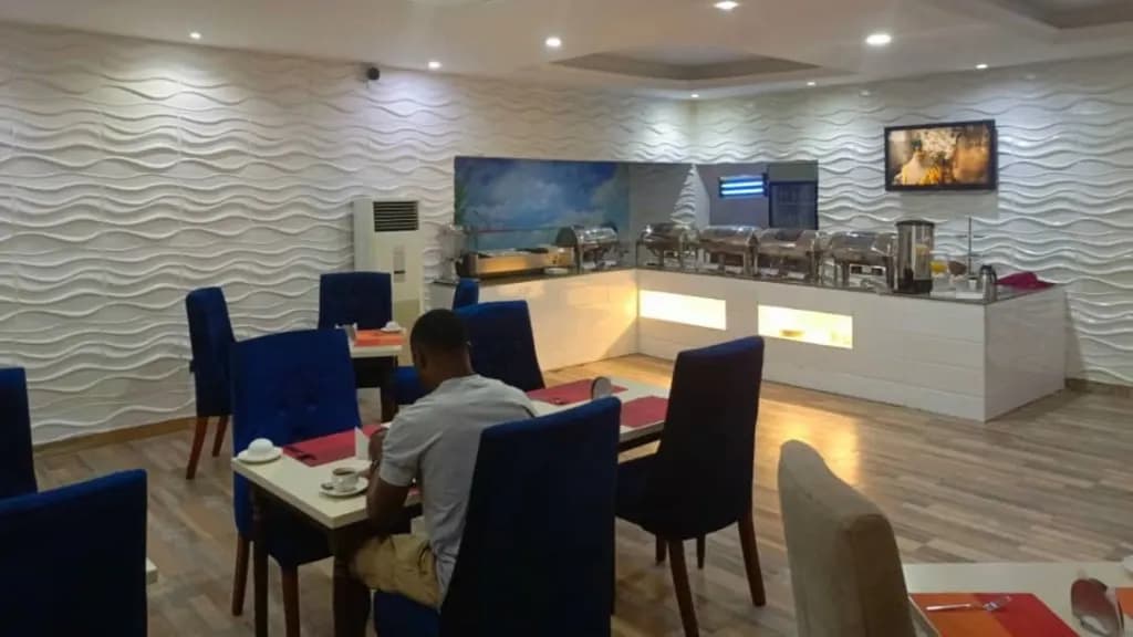 The restaurant dining room